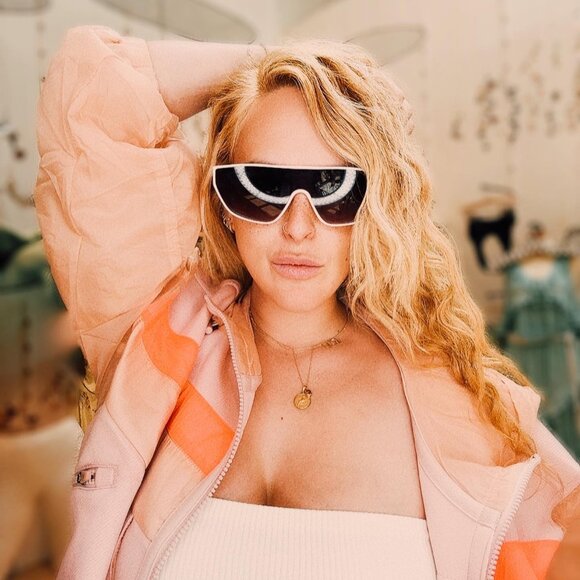 Celine CL40195I 04A Shield Sunglasses - Shiny Zebra/Smoke - Picture 7 of 12